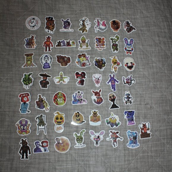 Lot of 50 Glossy Five Nights At Freddy's  Stickers - Picture 2 of 5